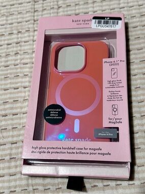 kate spade Glossy Pink MagSafe iPhone Case with Iridescent Ring